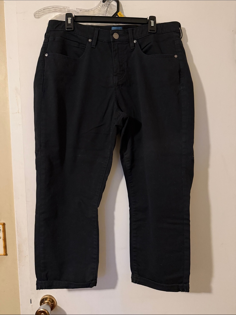 Jag Jeans Black Ankle Cropped Straight Jeans
